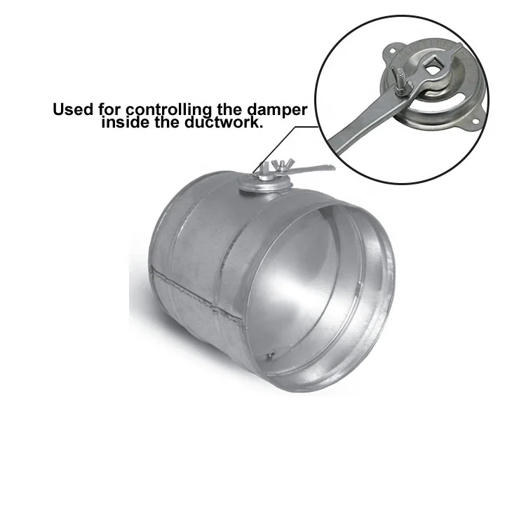 Galvanized Steel Air Duct Volume Damper Regulator Handle for HVAC System