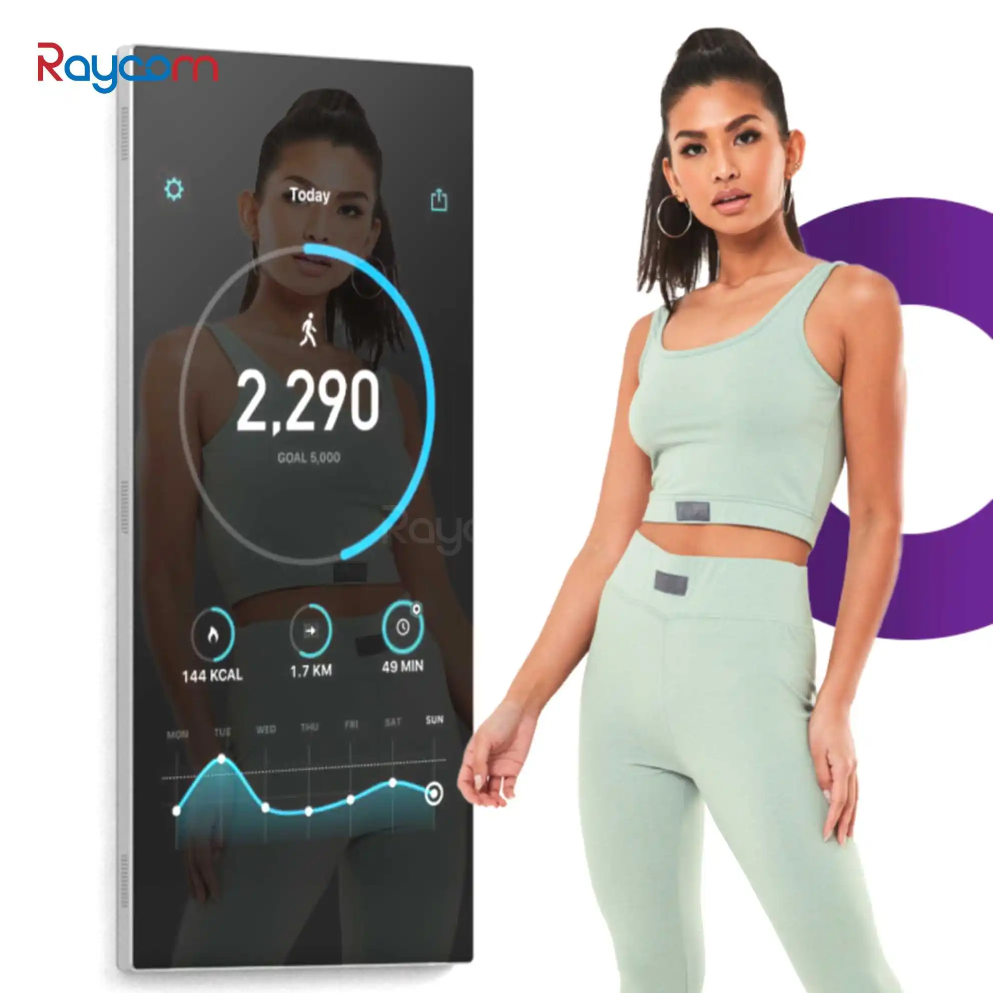 Smart Home Exercise Mirror Android/Window Smart Fitness Mirror AI Artificial Intelligence Smart Gym Yoga Dance Exercise Mirror