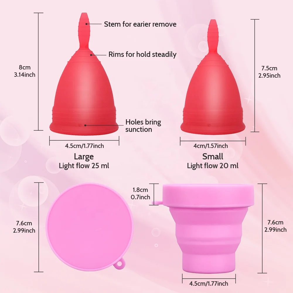 Medical Grade Silicone Menstrual Cup women Lady menstrual period Cup Coupe feminine hygiene menstrual cup