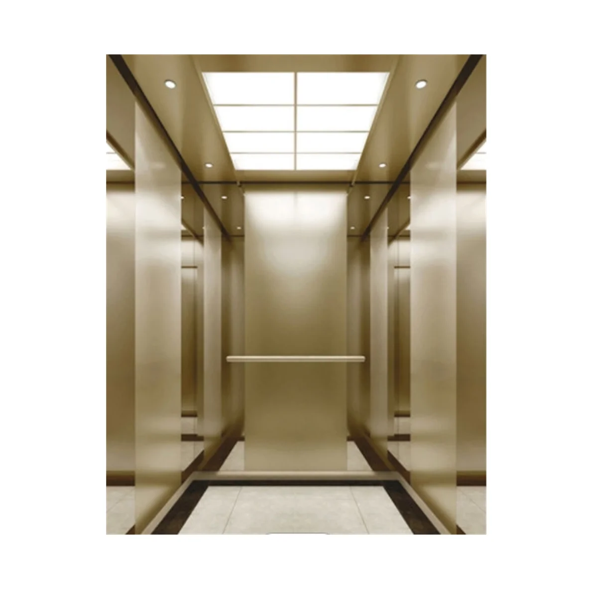 Hotel Passenger Elevator 3000KG 0.5m/s Gearless Motor 304# Ss Cabin Customizable Lift