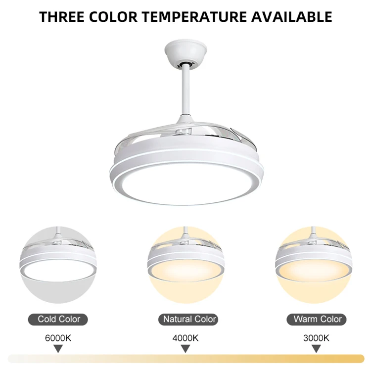 Simple Luxury Chandelier Modern Ceiling Fan Light Decorative Electric Living Room Bedroom Led Ceiling Fans with Light 3 Speeds
