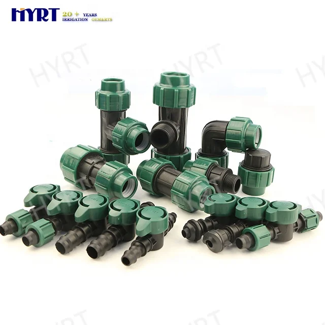 Irrigation fittings LDPE pipe fittings compression fittings pipe connectors for farm irrigation system