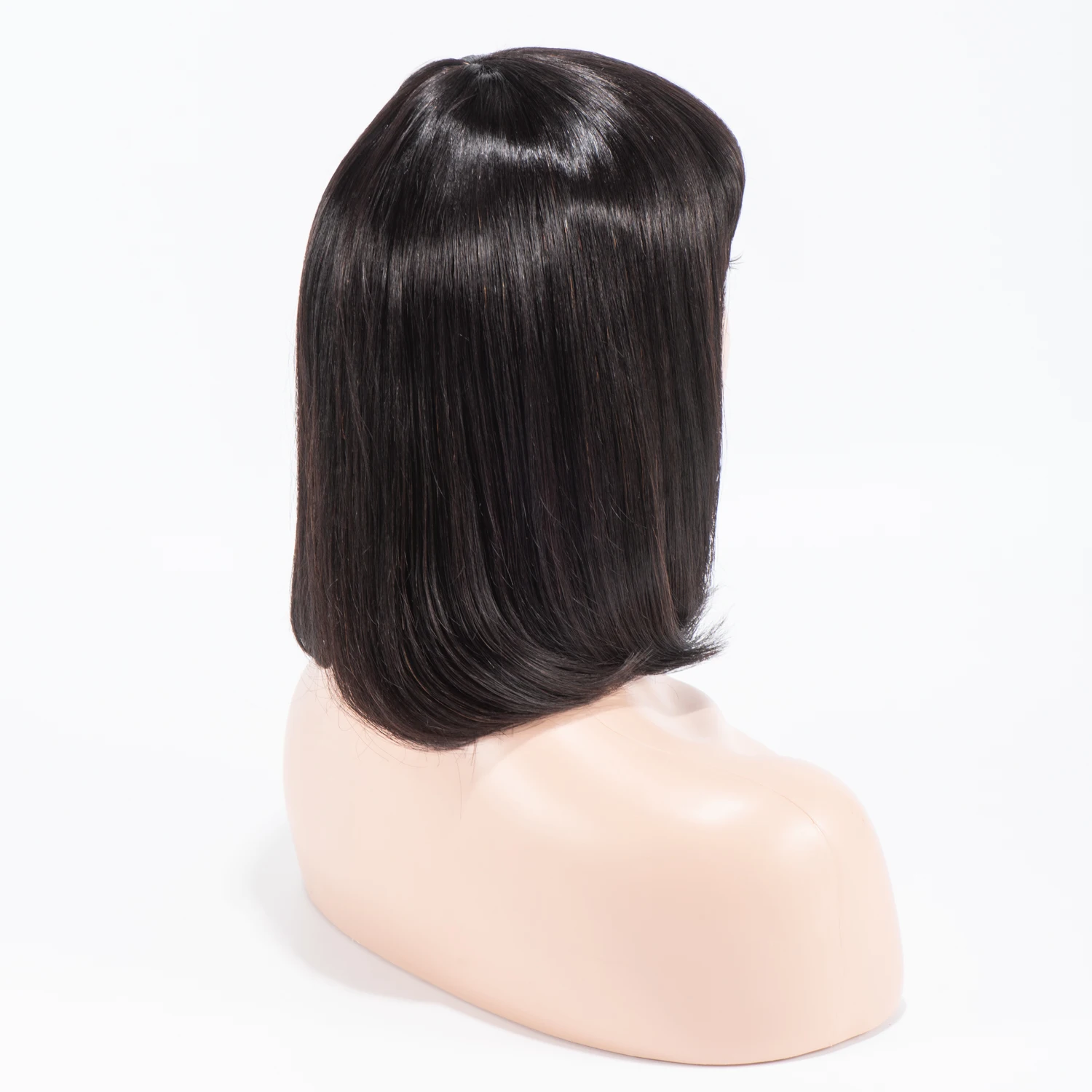 
 100% бразильские человеческие волосы прямая поставка парик оригинальный парик Боб, короткие парики боб машинной работы с боковой челкой для черных женщин  