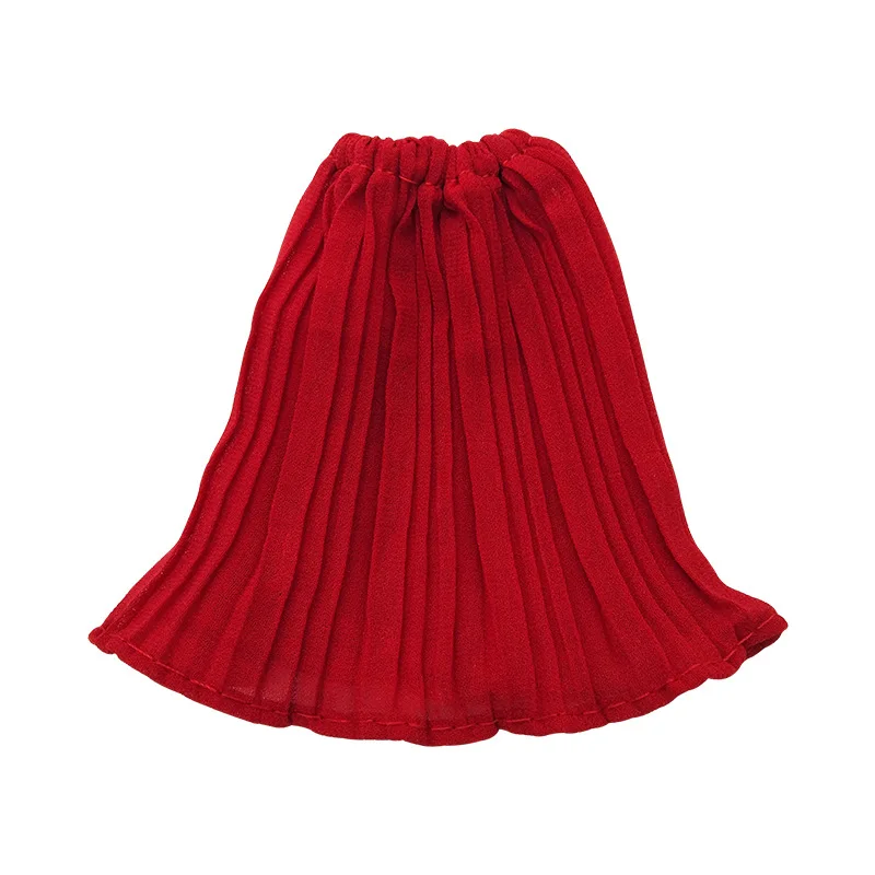 30cm doll clothes with more folds than half skirt, elastic dressing, toy accessories, mini skirt