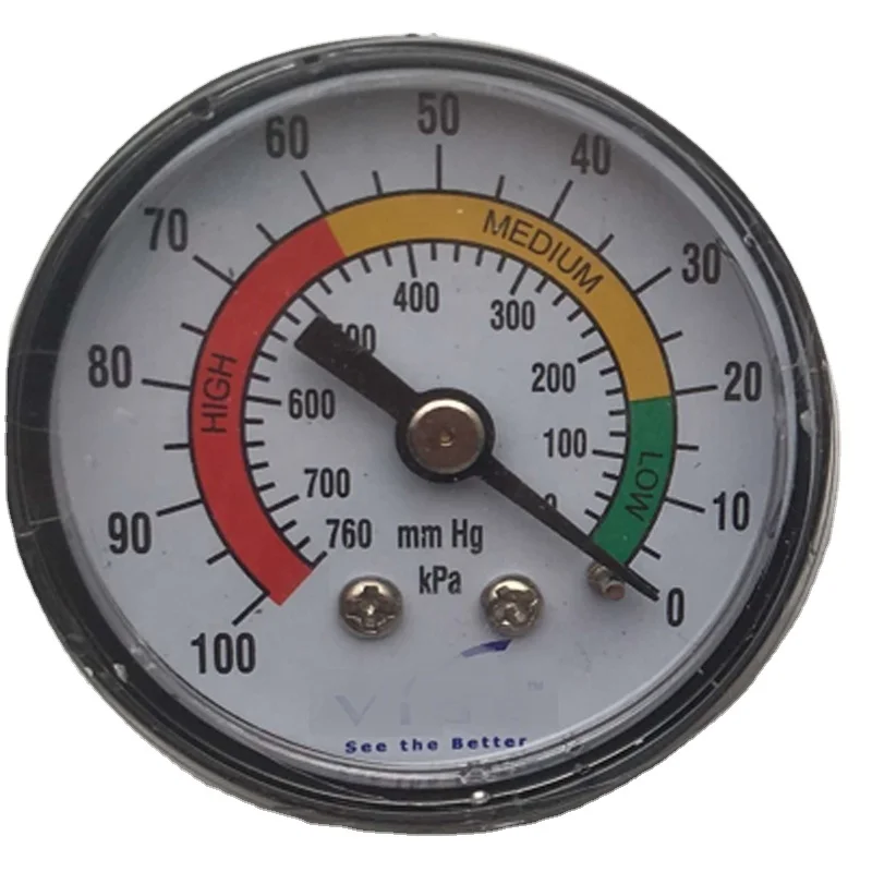SKA-CQ023  Y40 760mmHg -0 Back Mounting Medical Vacuum Pressure Gauge