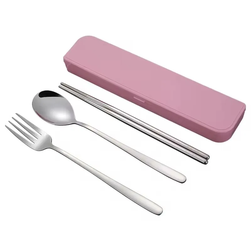 Personalized Mirror Silverware Travel Stainless Steel Portable Cutlery Set for Home Restaurant