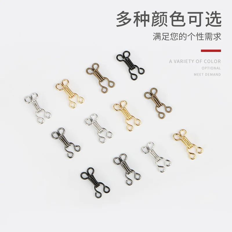 Custom Popular Design Silver Color Adjustable Copper Brass Metal Pants Trouser Hook And Bar