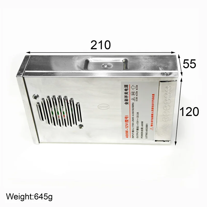 LEDEAST 400W-12V уличный непромокаемый AC176-264V к DC12V постоянное напряжение светодиодный драйвер 400W Водонепроницаемый Импульсный источник питания