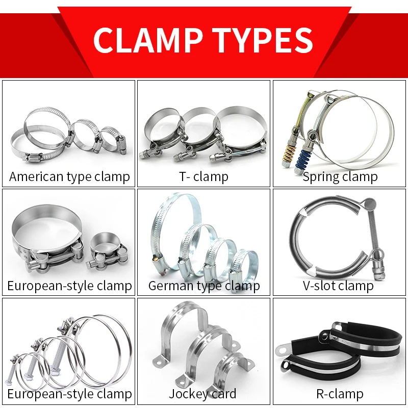 Spring Throat Hoop Pipe Clamp Heavy Duty Spring Hose Clamp Stainless Steel Hose Clamp