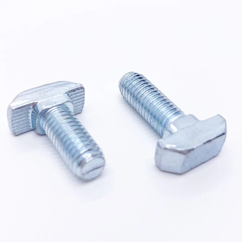 Т-образный болт M8 x 20 мм из углеродистой стали, Т-образный болт, головка молотка, Т-образный винт, гвоздик для алюминиевого профиля серии 3030, 10 мм