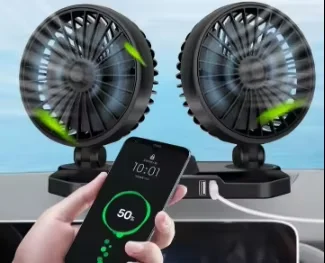 2024 The new car USB multi-function fan dashboard air summer fan ventilation and cool car fan