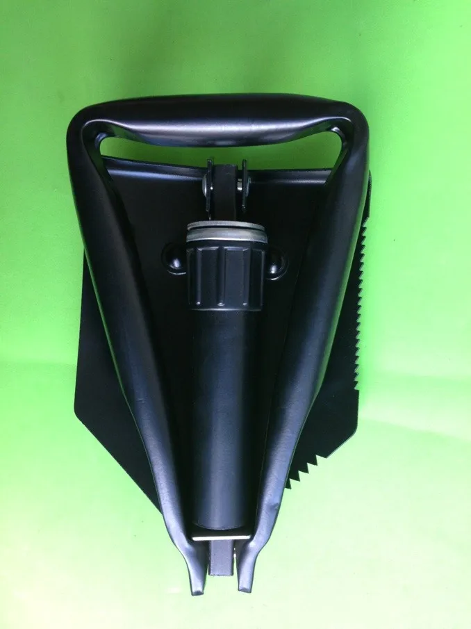 Multi Function Folding Camping Survival Shovel Steel Garden Fishing Tool Tri-fold Foldable Handle Emergency Shovel with Pick Axe