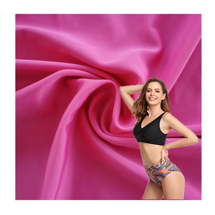 Warp Knitted 82% Polyamide Nylon 18% Spandex  4way Swimsuit Fabric For Swimwear Bikini