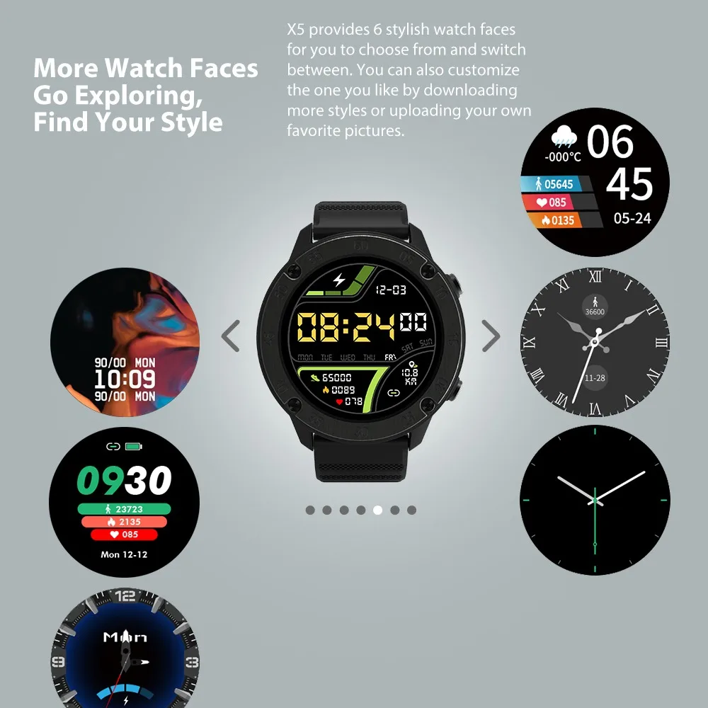 IP68 SmartWatch Blackview X5 мужские и женские спортивные часы монитор сна фитнес-трекер сердечного ритма Смарт-часы для IOS