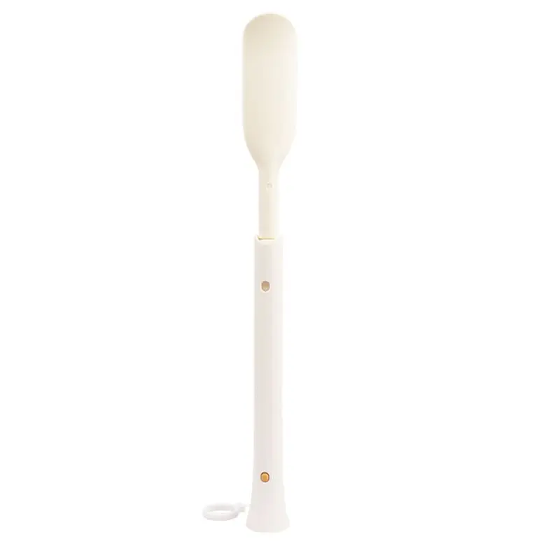 White Simple Three Speed Adjustable Telescopic Shoehorn Can Be Hung And Stored For Pregnant Women Without Squatting Shoehorn