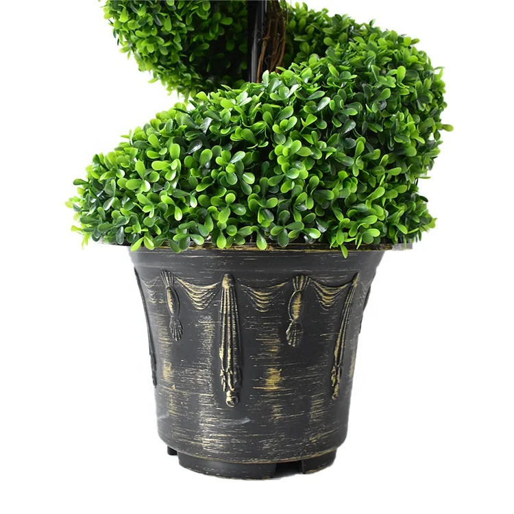 Живое искусственное сипарисовое дерево, 4 фута, бонсай, кедр, Топиар, Рождественская спиральная елка для улицы