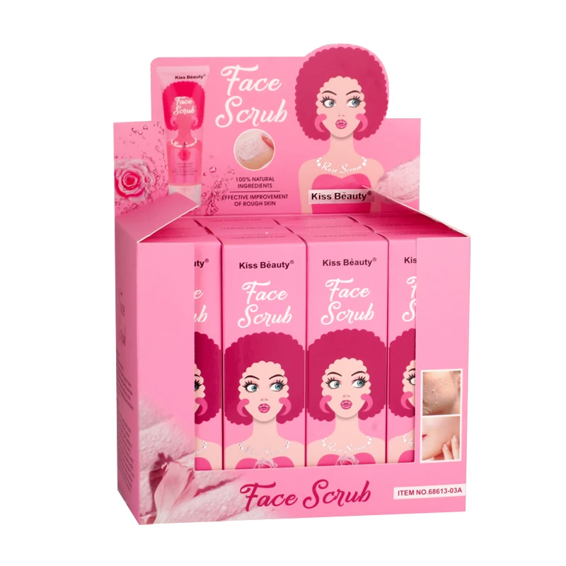 Kiss Beauty Natural Rose Serum Face Scrub Effective Improvement Exfoliating Facial Scrub