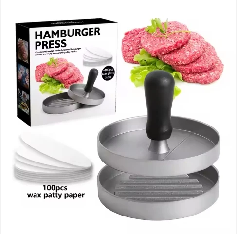 BBQ Grill Accessories Non-Stick Aluminum Hamburger Mold Burger Press Hamburger Press Patty Maker