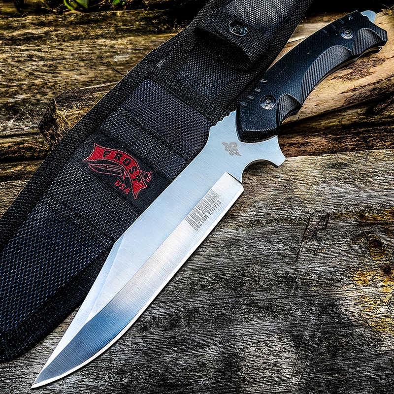 High quality outdoor multifunctional fixed blade knife camping camping wilderness survival knife  handle anti slip design