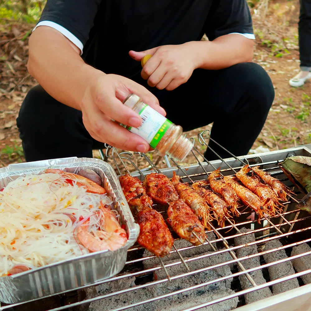 China Manufacturer Outdoor Camping Russian Argentine Korean Portable Folding Stainless Steel Stand Charcoal Barbecue Bbq Grill