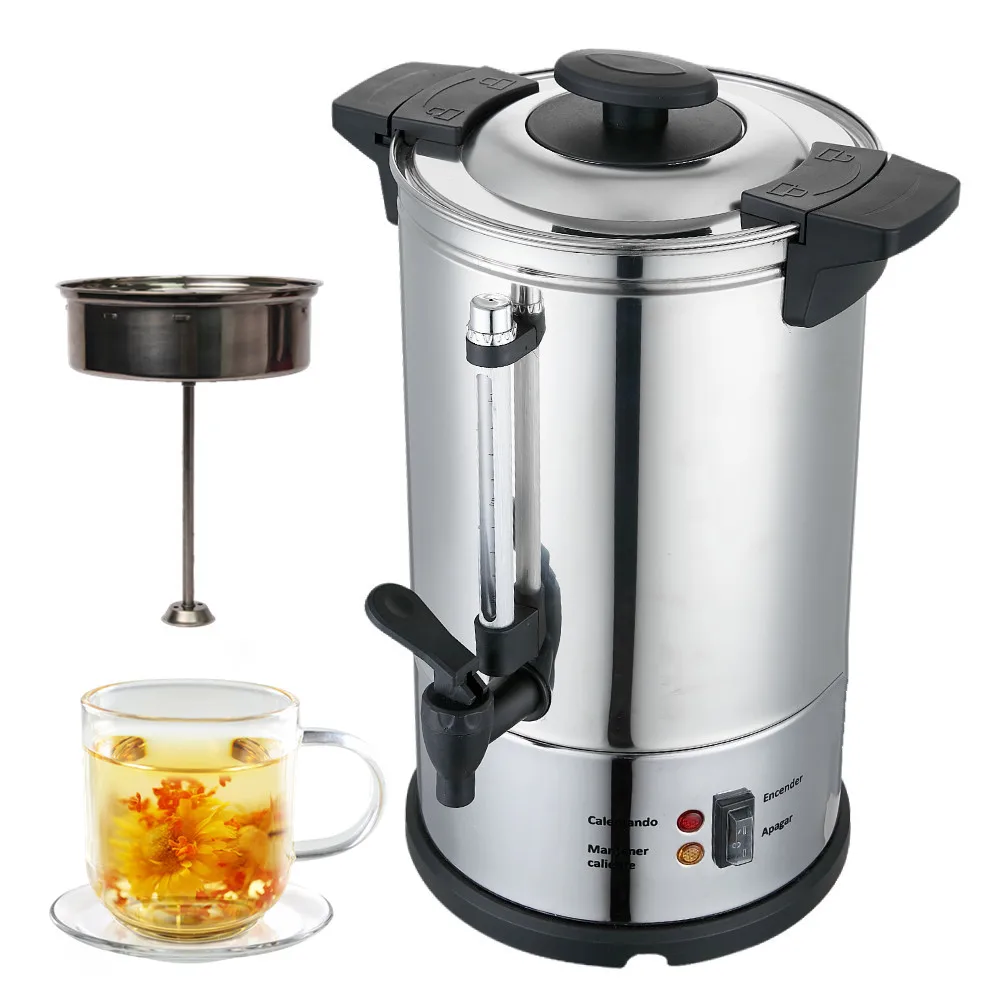 10 Liter Stainless Steel Espresso Retro Coffee Maker Machine Filter Basket Electric Tea Boiler Machine