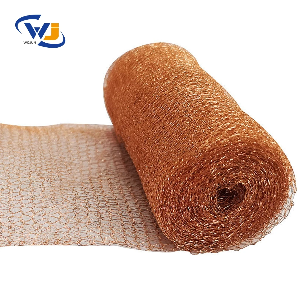 WOJUN Shielding Red Copper Infused Fabric 99.99% Pure Cooper Woven Wire Mesh For Faraday Cage