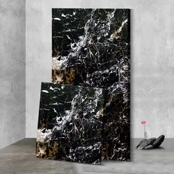 Low price black marquina belgium nero marquinia silky black  with white veins noir khenifra marble