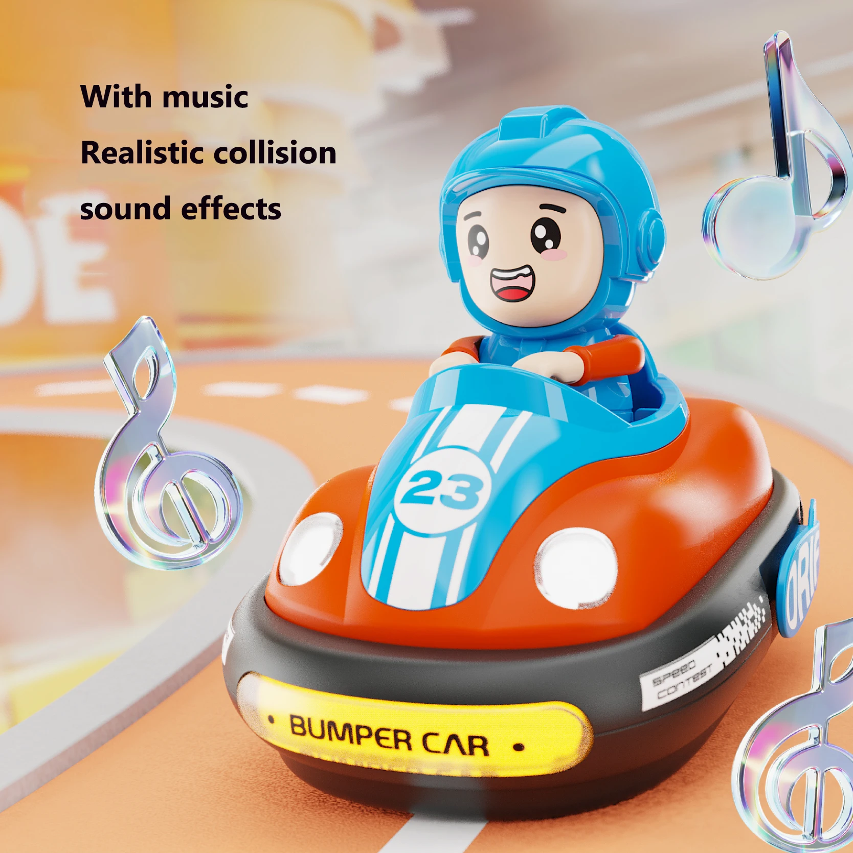 Fun game 2 player rc bumper cars kids vehicle toys battle bumper remote control car toy with box packing