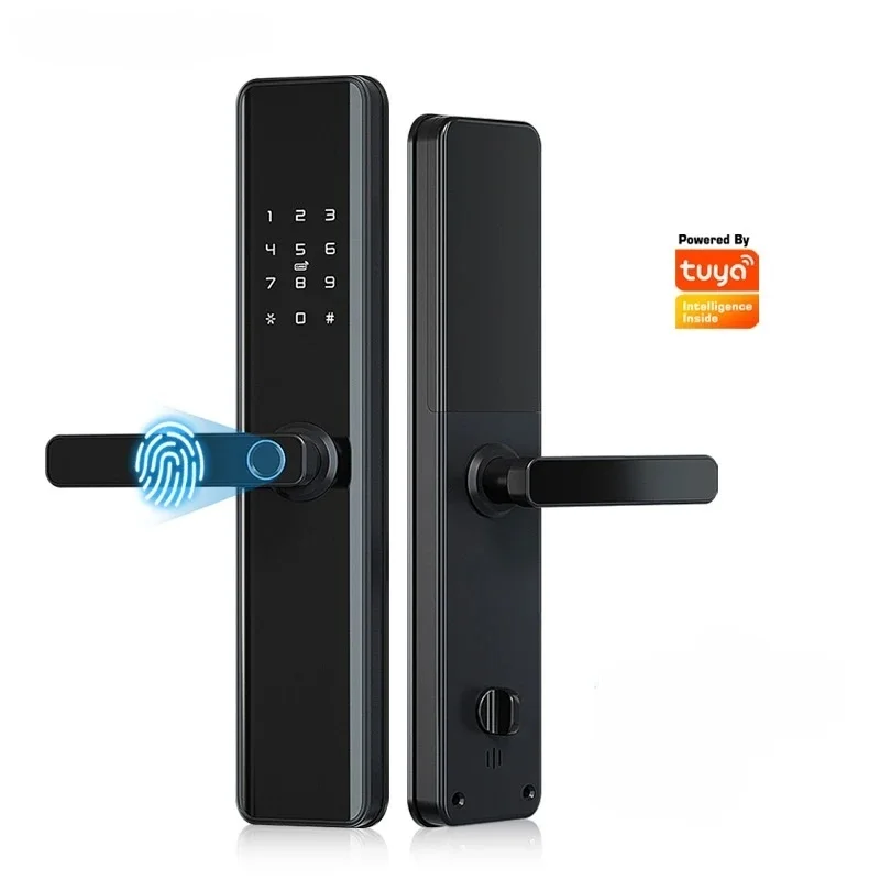 Tuya Smart Fingerprint Door Lock Bluetooth Wifi APP Security Intelligent Lock Biometric Electronic Door Lock