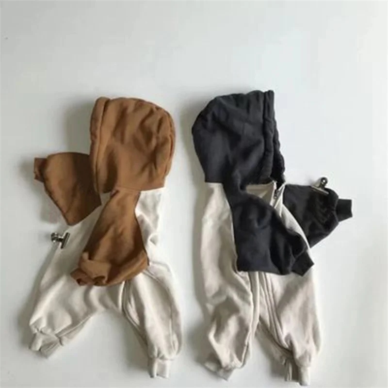 Winter Girl Boy Rompers Knitted Cotton Long Sleeve Jumpsuit Outfit Clothes For Kids Baby