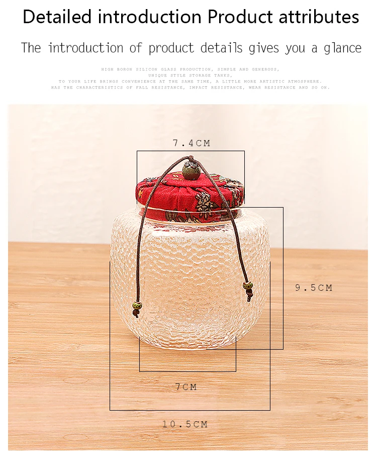 Hot sales!Customized Spice Nut Candy Loose Tea Glass Storage Jars Glass Canister for Kitchen Customized Logo and packing OEM ODM