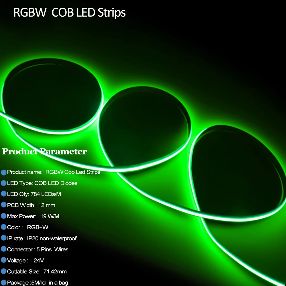 5 лет гарантии 16 4 фута RGB RGBCW 24 В без света мягкая цветная лента RGBW COB