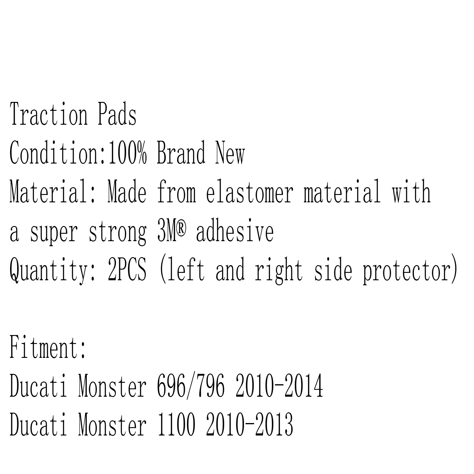Areyourshop коврик для тяги бака боковой протектор Газа 3 м Ducati Monster 696 796 1100 2010