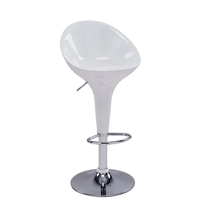 Hydraulic Swivel Bar Chair Adjustable Height Swivel Salon Stool Modern Simple ABS Plastic Sofa Stool with Comfortable Backrest