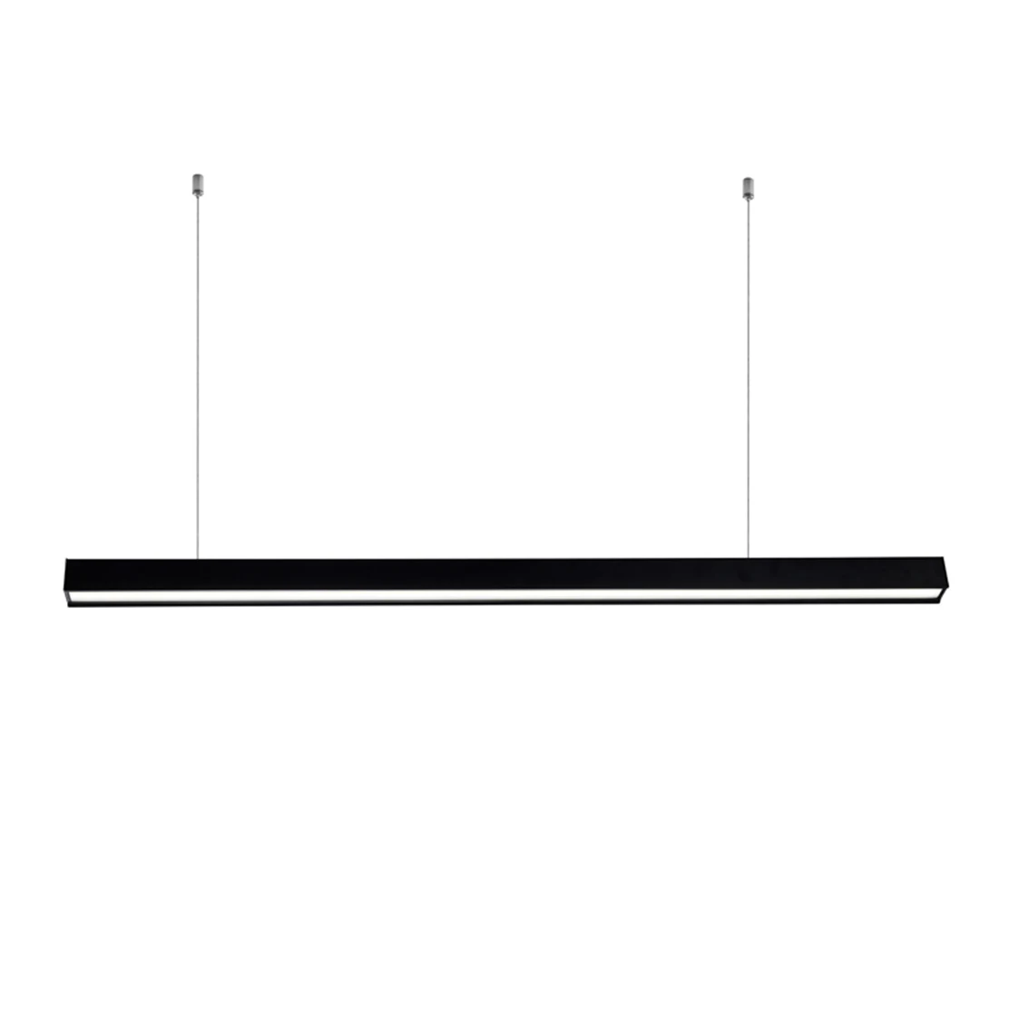 Manufacturer Provides Black Modern Indoor Ceiling Batten LED Linear Light Light Minimalist Office LED Strip Chandelier