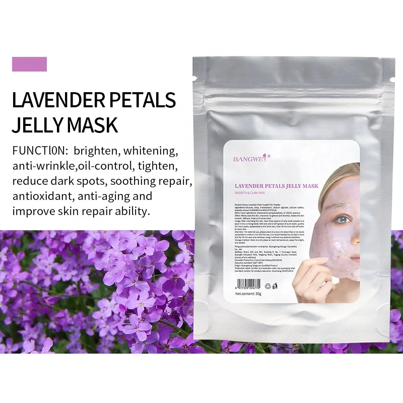 New Fashion BANGWEI 30G Facial Skin Care Mask Powder Peel Off Luxury Carviar Rose Turmeric Jelly Mask Set