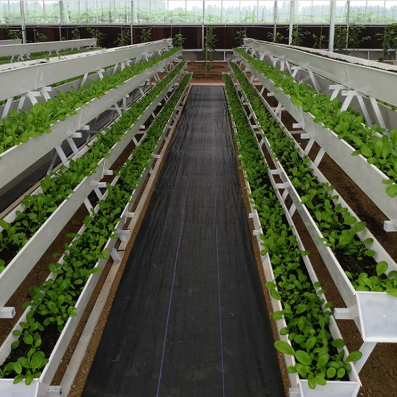High production 3 layers Greenhouse Hydroponics Strawberry PVC trough for planting strawberry/vegetables