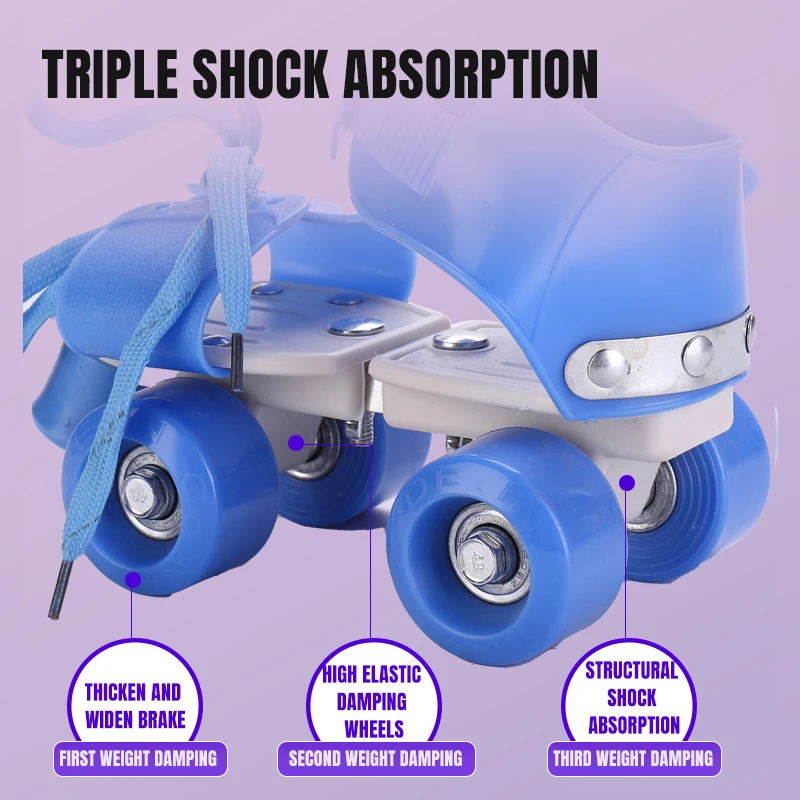 Wheels skate roller skates shoes for kids adjustable 4 roller skate