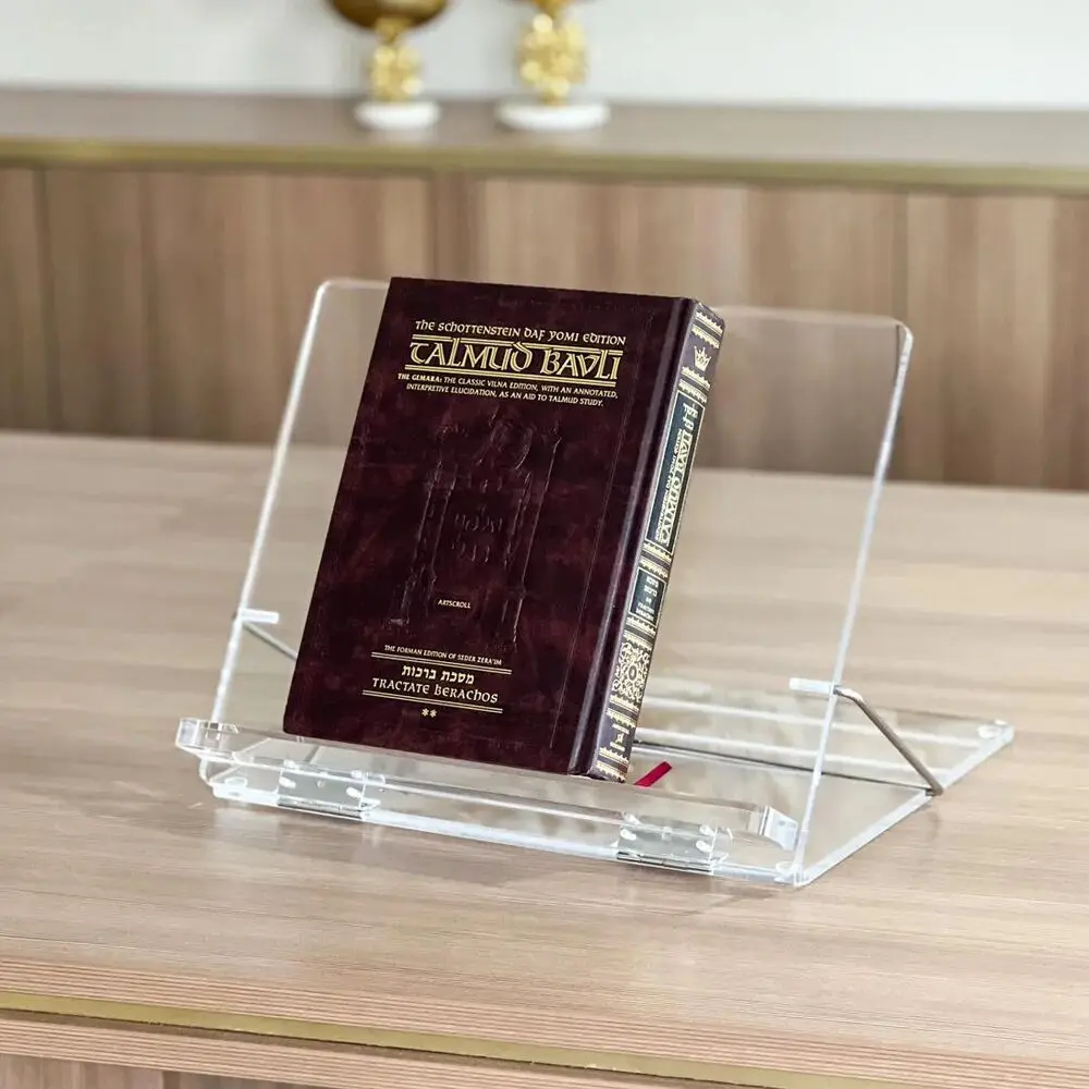 Exquisite Lucite Collapsible Shtender Single Custom Acrylic Sign Holder Clear Slanted Price List Display Menu Holder For Store