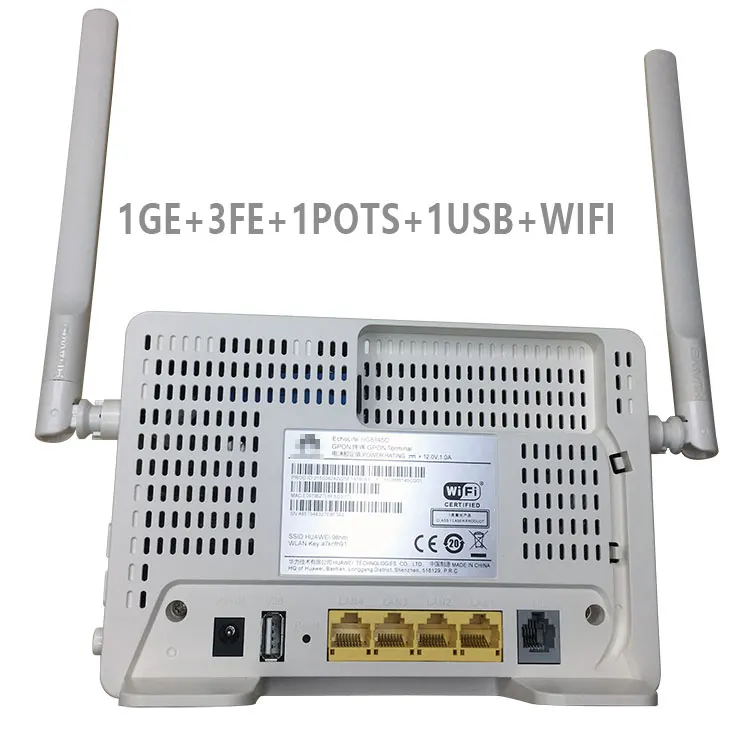 Used ONU EPON FTTH SC/APC SC/UPC 1GE+3FE+1POTS+1USB+Wifi 2.4GHz Wi-Fi 1*GPON Port Optic Network Routers ONT OEM WiFi GPON ONT