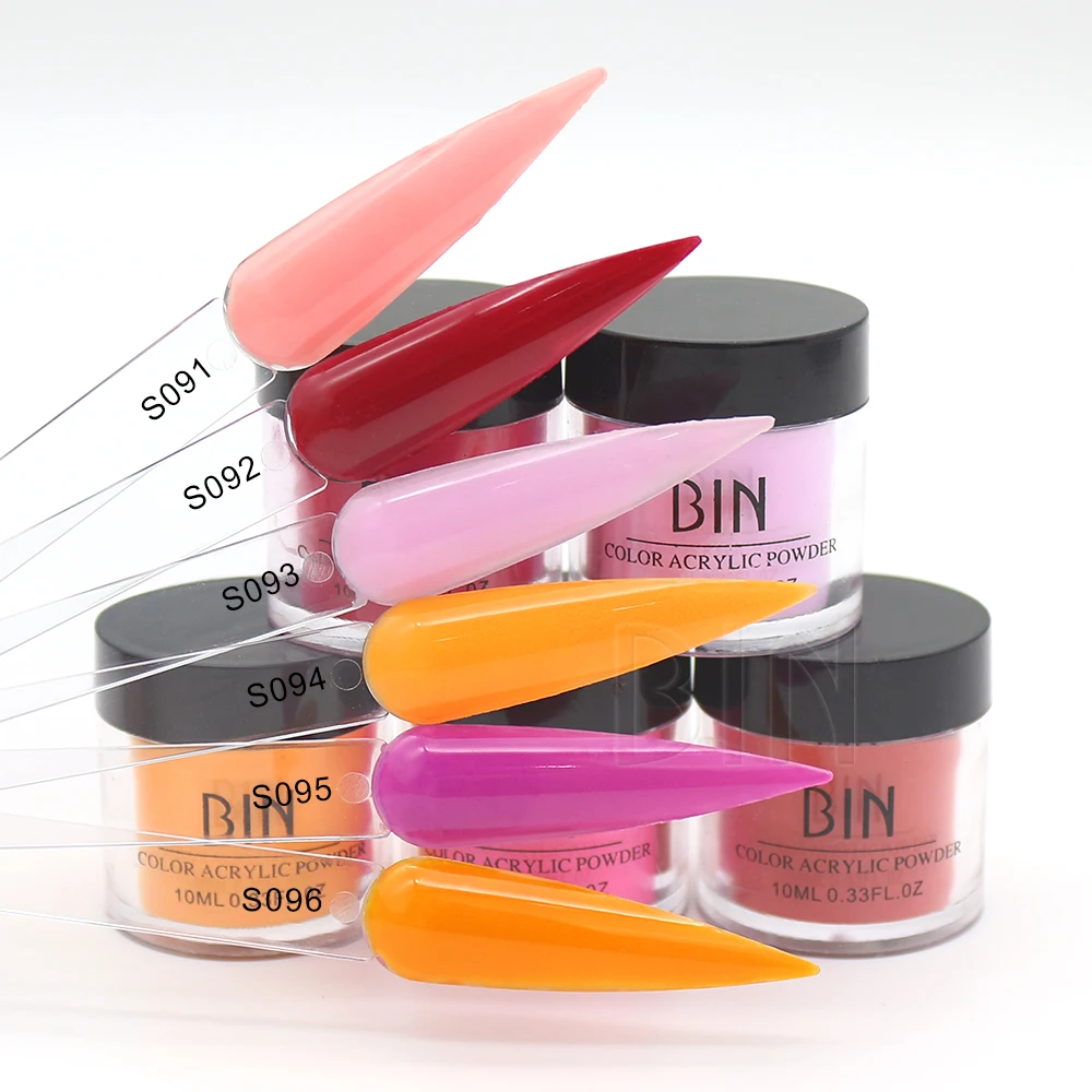 BIN professional private label 120 colors polymer acrylic dipping nail powder