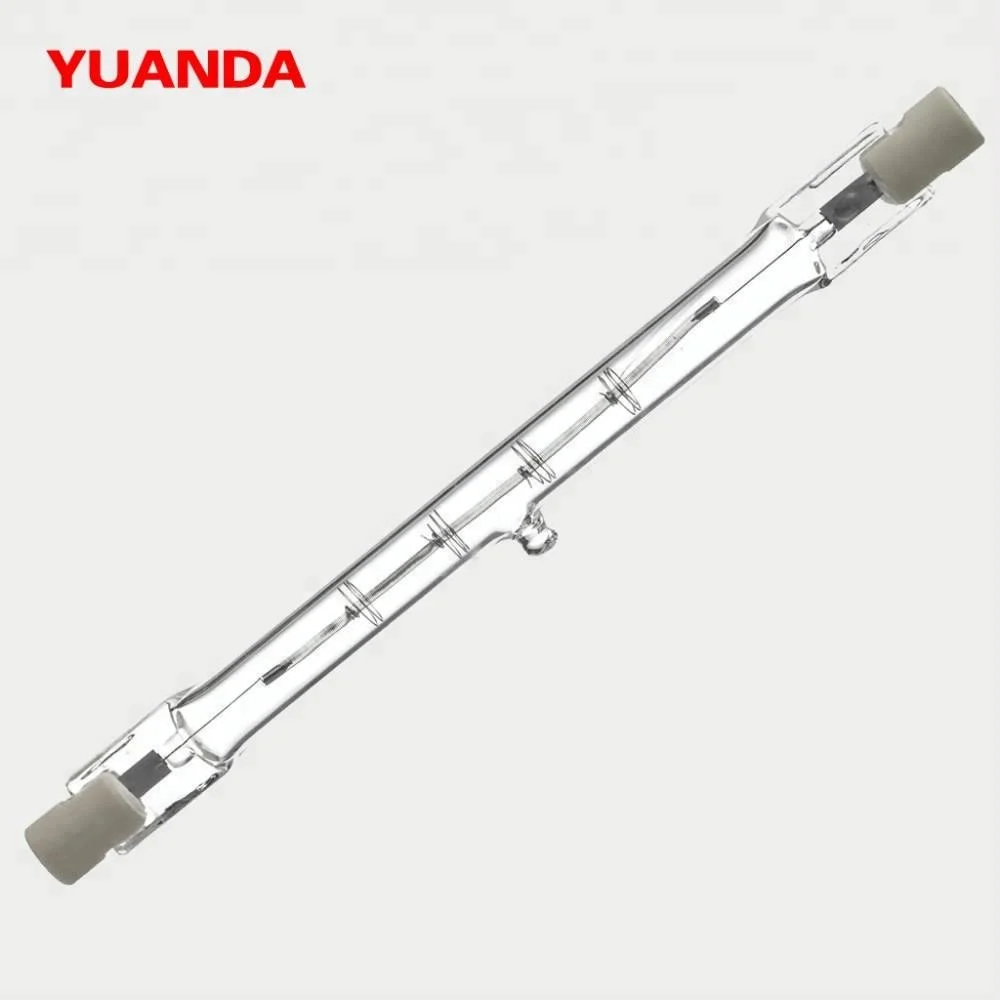 Low prices 535mm 300W clear R7s ceramic halogen infrared heat lamp for electronic industry