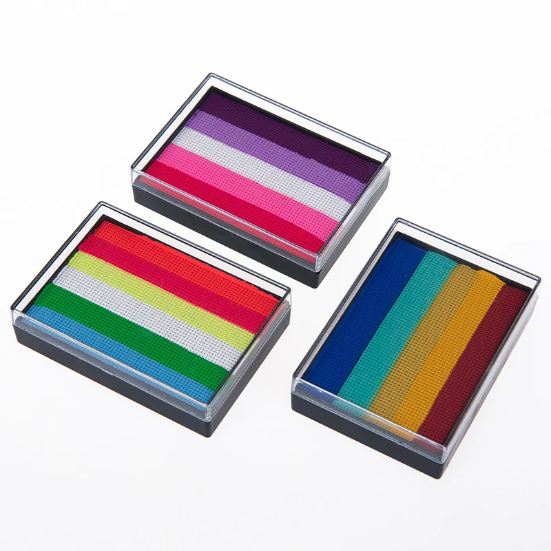 Water based non-toxic Body painting Cake Eyeliner Rainbow Color Eye Liner washable Face Paint Makeup