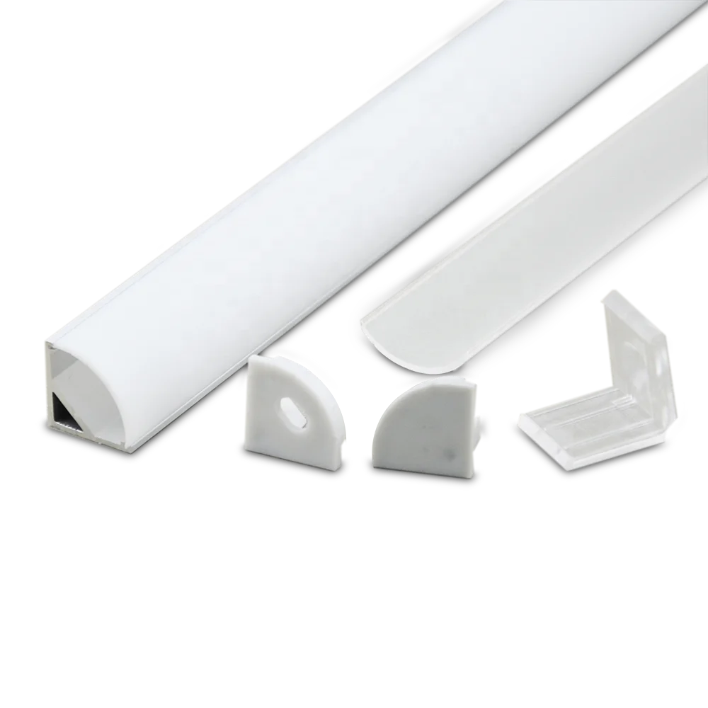 16x16mm Led Profile for Corner Mounted with 45degrees Cover Diffuser