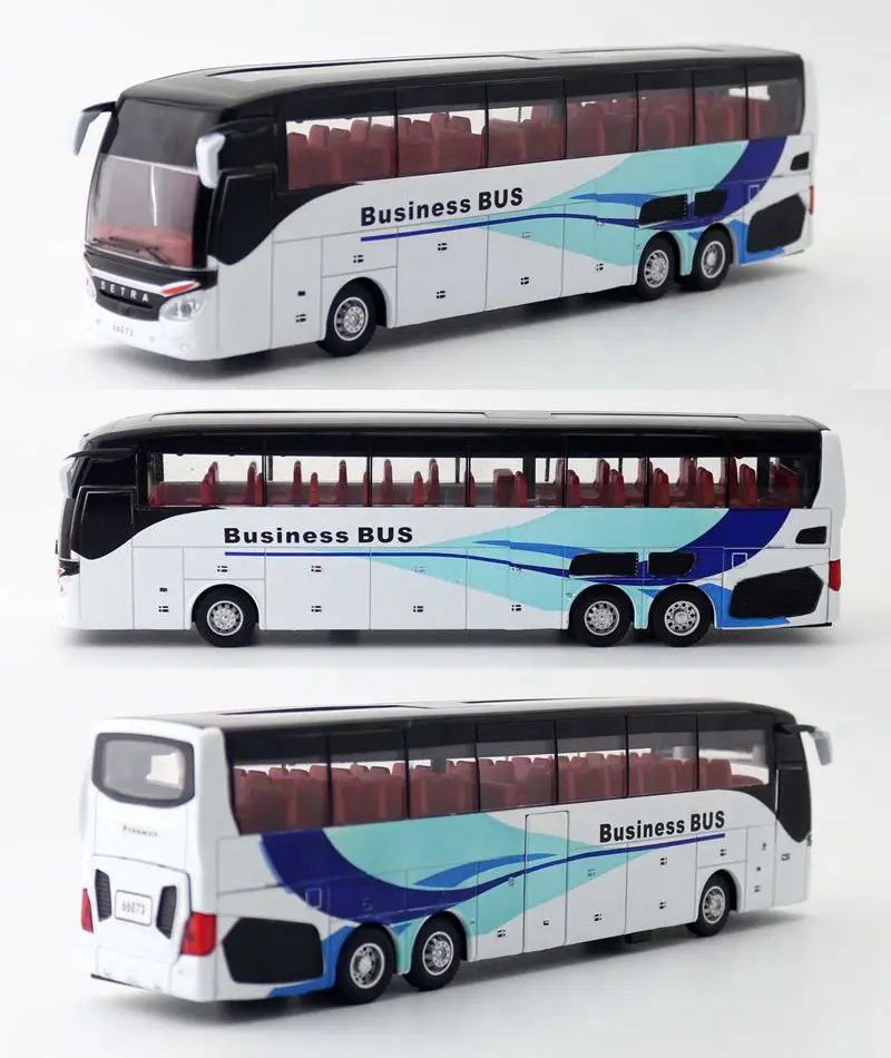 Hot Sale 1:32 alloy pull back bus model toy vehicle