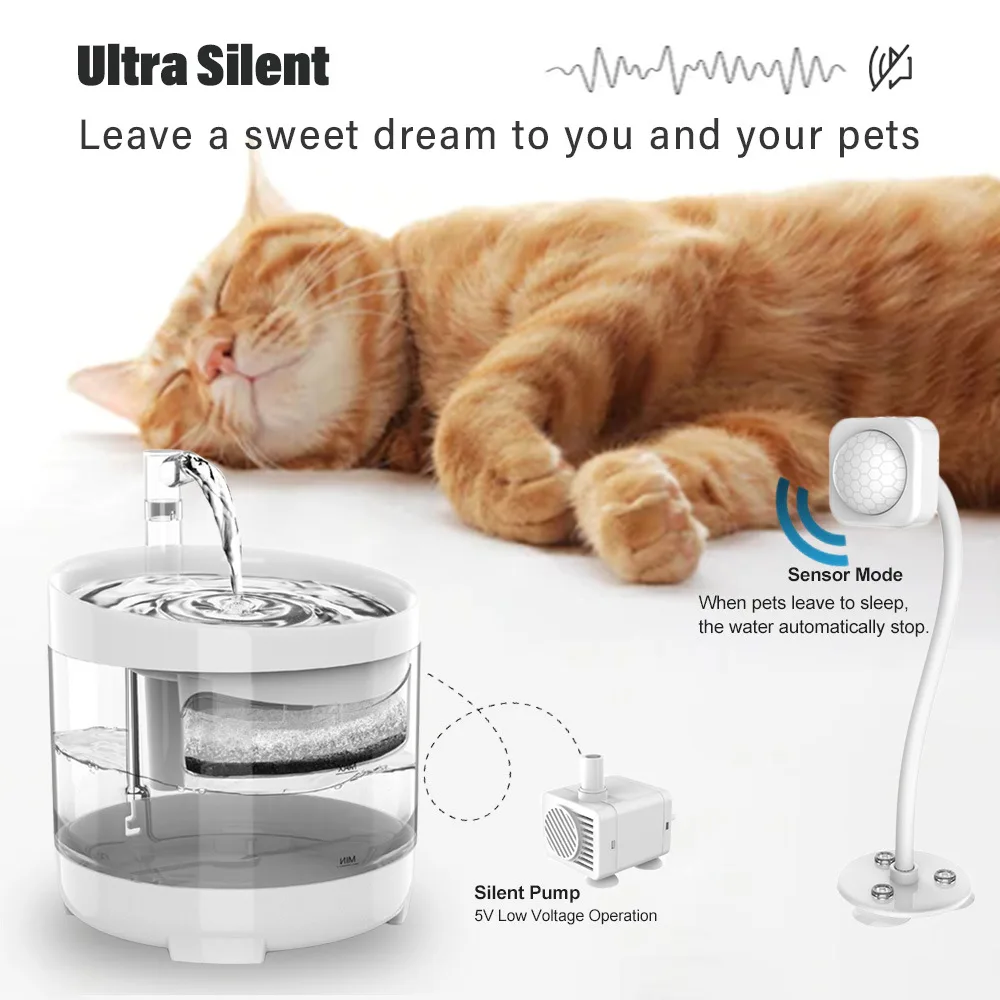 Hot Selling Automatic Pet Drinking Bowl Bottle Filter Pet Drink Fountain