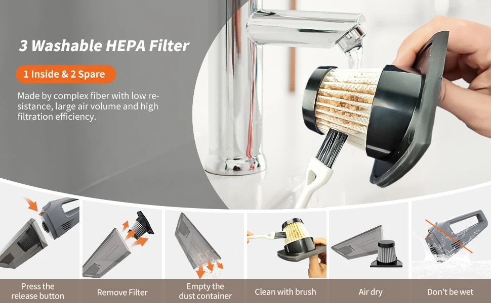 Wholesale car vacuum portable cleaner High Power Handheld wireless dry and wet car vacuum cleaner