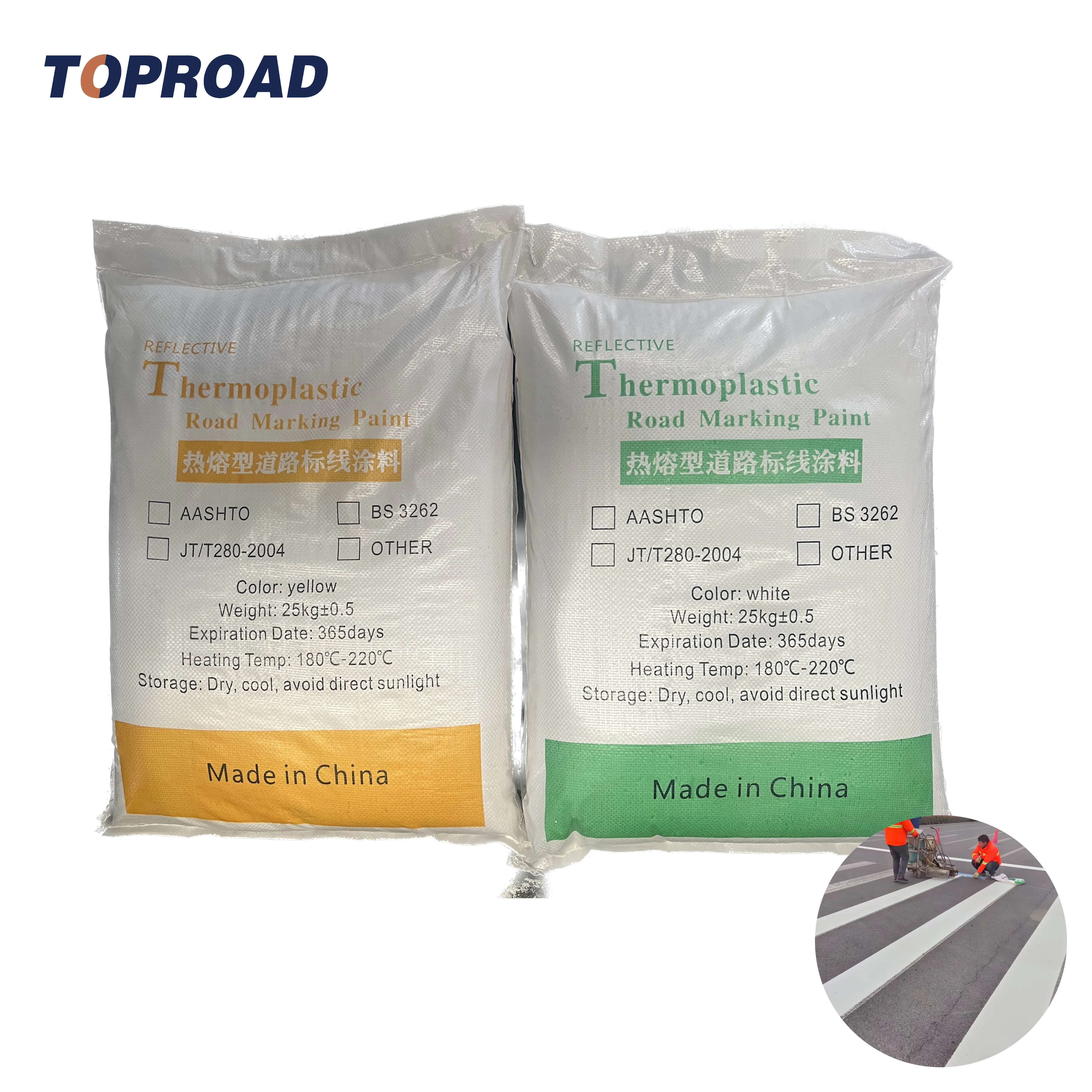 AASHTO M249 Thermoplastic Powder Road Striping Paints