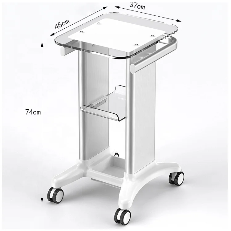 TF 2021 super ultrasonic facial instrument acrylic Facial cleansing beauty apparatus trolley stand carts