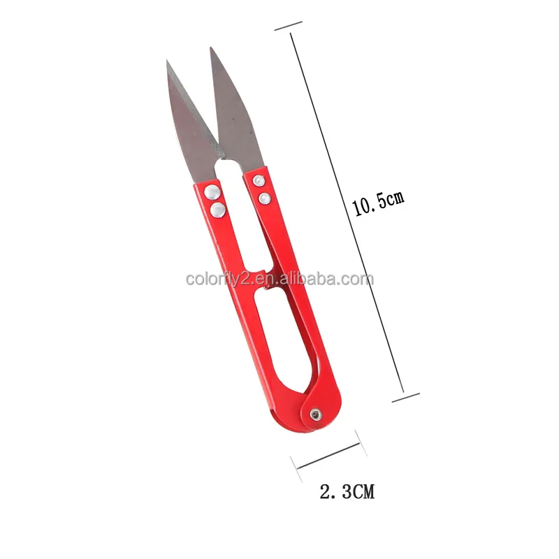 U-shaped Yarn Cutting Scissors Multicolor Handle